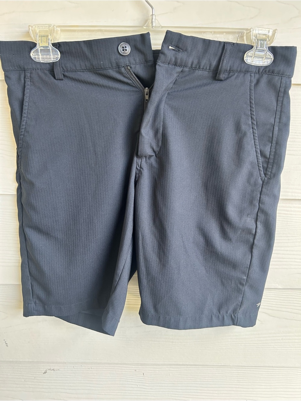 Men's Flat Front Shorts in Charcoal - Classic Casual Wear